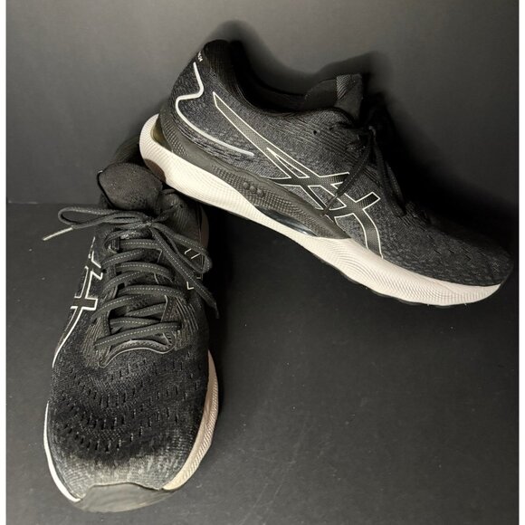 Asics Gel Nimbus 24 Black White Athletic Shoe Running Mens 13 - Picture 1 of 7